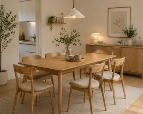 ảnh decor bàn ghế ăn hiện đại lịch lảm
